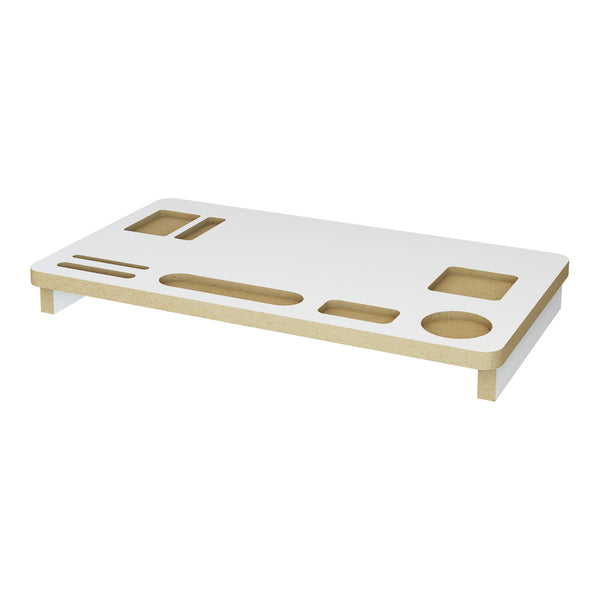 Monitorstander Tjele 54 x 30 x 7 cm Hvid [en.casa].