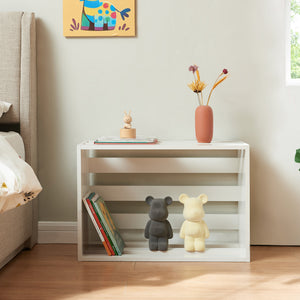 Sidebord Rønde 43x64x33 cm hvid [en.casa]