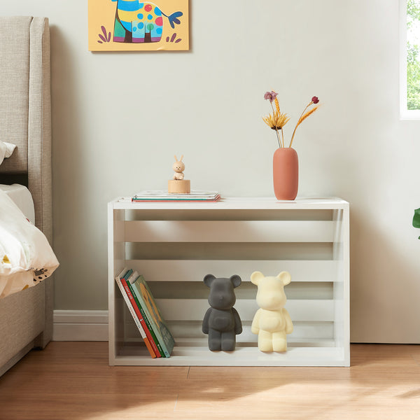 Sidebord Rønde 43x64x33 cm hvid [en.casa]