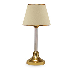 Bordlampe Paisley 1xE27 Beige / messingfarvet [lux.pro].