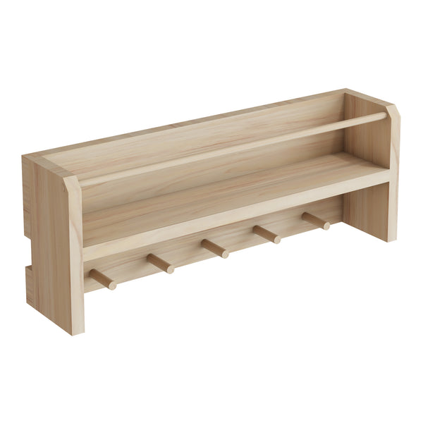 Børnegarderobe Sundeved natur i ægte træ [en.casa]