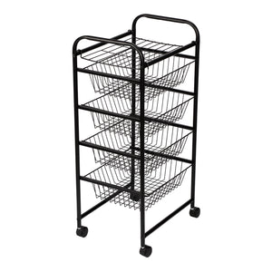 Køkkenvogn Rudbjerg metal sort [en.casa].