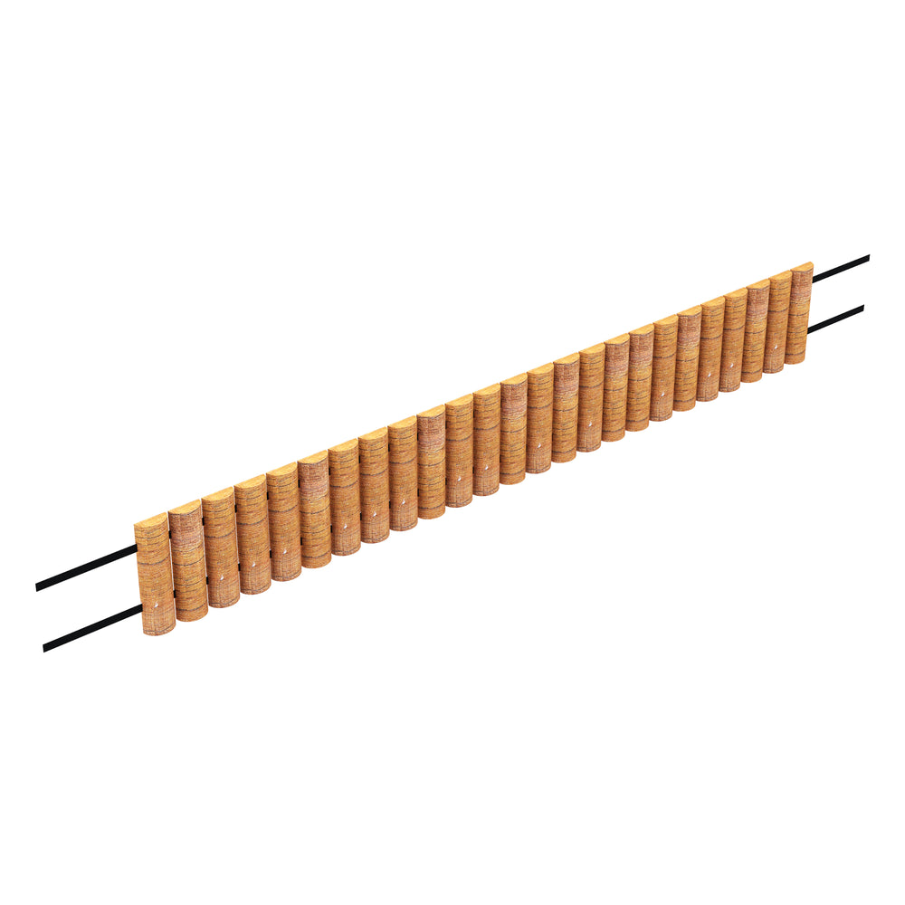 Palisade Rotta 150x20cm Natur [en.casa]