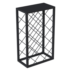 Vinreol i metal Amasia 74x45x22 cm sort [en.casa]