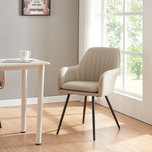 Kannonkoski spisebordsstol sæt med 2 beige [en.casa].