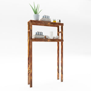 Vaskemaskinehylde Kinnula 120x70x20cm Mørkt træ [en.casa].