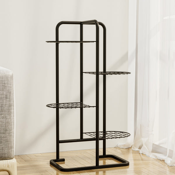 Blomstativ Pedersöre 83x52x25cm Sort [en.casa]