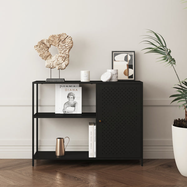 Skabereol Viitasaari Metal Sort [en.casa]