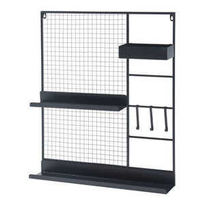 Væggitter Westre 70x60x11cm metal sort [en.casa].