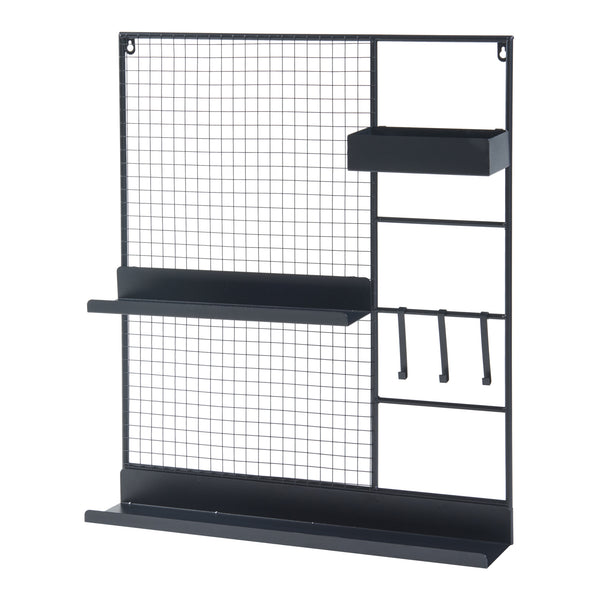 Væggitter Westre 70x60x11cm metal sort [en.casa].