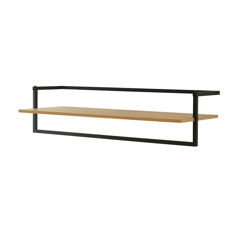 Vægknagerække Evje 80x30x20cm træfarver/sort [en.casa].