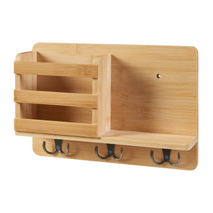 Giske væghylde 33x8x22 cm bambus [en.casa].