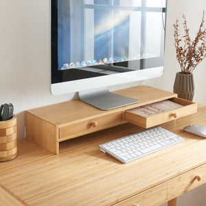 Skærmstativ Hallstahammar 56x18x9,5 cm bambus [en.casa].