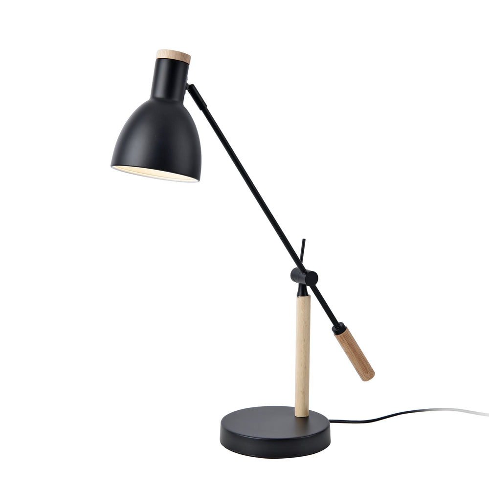 Bordlampe Watford Sort / Træfarvet [lux.pro] - premiumXL