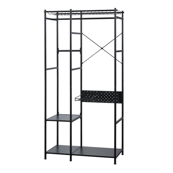 Knagerække Brønnøy 182x90x46cm sort [en.casa].