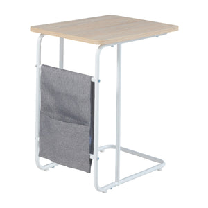 Laptop-bord Dyrøy 56x48x37cm hvid/eg [en.casa].