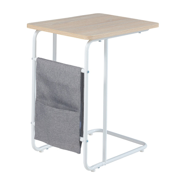 Laptop-bord Dyrøy 56x48x37cm hvid/eg [en.casa].