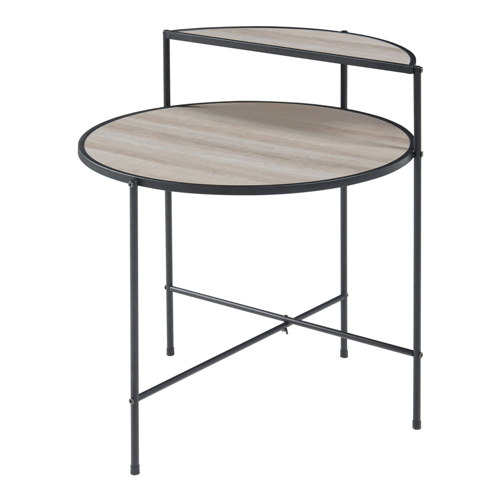 Sidebord Fyresdal Sort/Eg - Udseende [en.casa] - premiumXL
