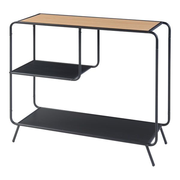 Konsolbord Krødsherad 83x102x36cm sort/eg [en.casa].