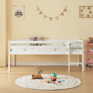 Børneseng Siikalatva 90x200cm Fyrretræ Hvid [en.casa]