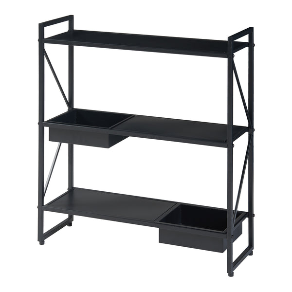 Plantehylde Berkelland metal sort [en.casa].