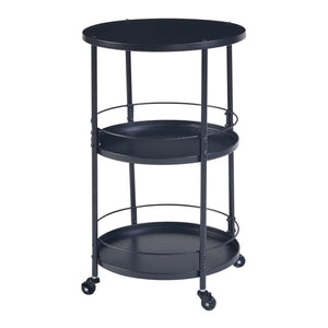 Serveringsvogn Munkedal metal sort [en.casa].