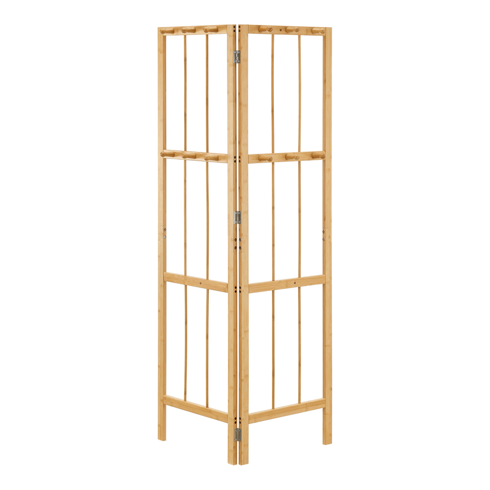 Hjørnegarderobe Hyllestad 165,5x92x8cm bambus [en.casa] - premiumXL