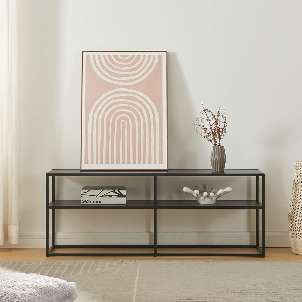 Tv-bord Solund 120x30x46cm Sort [en.casa]
