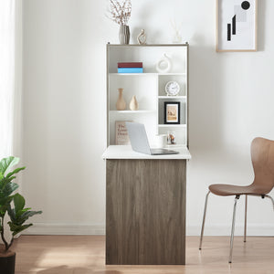 Vægklapbord Greve Hvid / Trælook [en.casa]