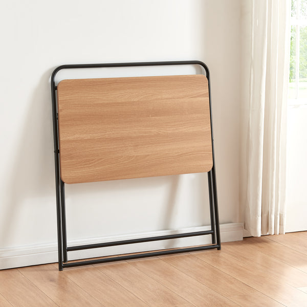Klapbord Kvitsøy 85x50x80cm sort/eg [en.casa].