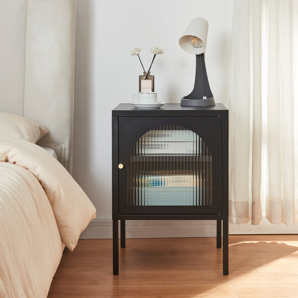 Natskab Karlskrona 60x42,5x40 cm Sort, mat [en.casa]