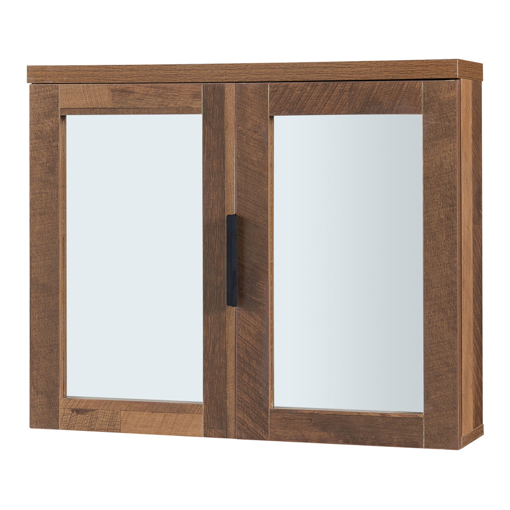 Spejlskab Namsskogan 50x60x15cm valnød look [en.casa] - premiumXL