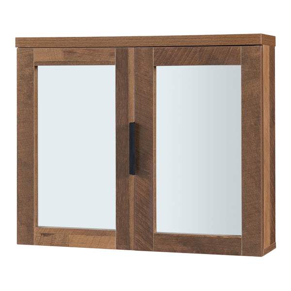 Spejlskab Namsskogan 50x60x15cm valnødslook [en.casa]