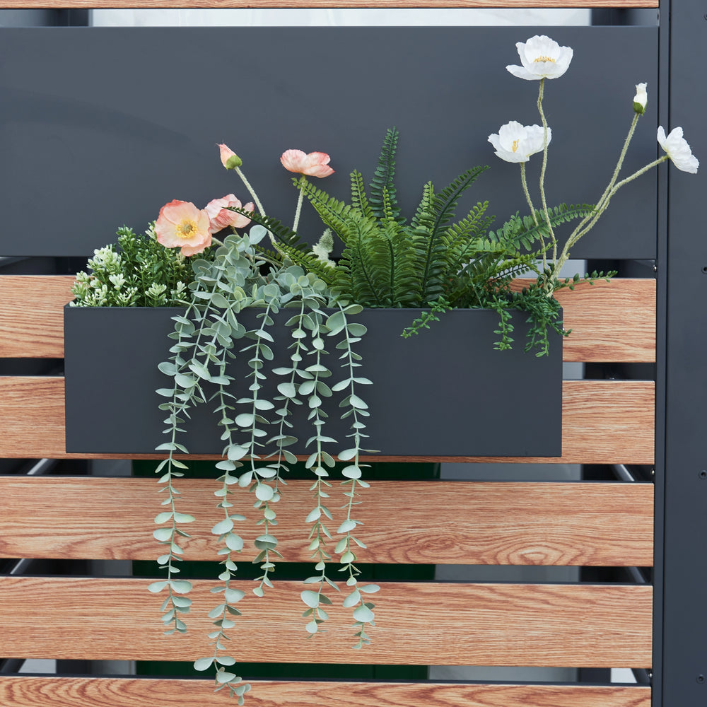 Blomsterkasse Achtkarspelen 50x12x15cm Antracit [en.casa] - premiumXL