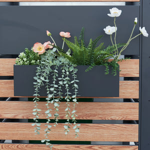 Blomsterkasse Achtkarspelen 50x12x15cm antracit [en.casa].