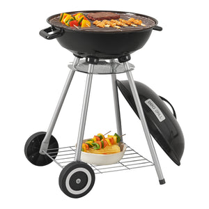 Apricena rund grill 80x49x47cm sort [casa.pro].