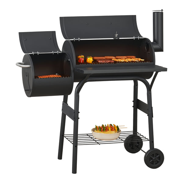 Ryge- og grillvogn Arielli 115x110x64cm sort [casa.pro].