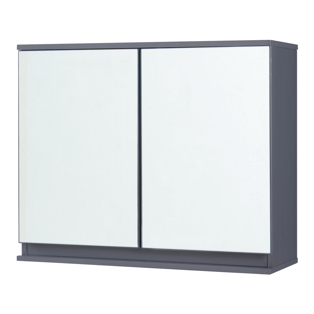 Spejlskab Overath 60x20x50 cm Grå [en.casa] - premiumXL