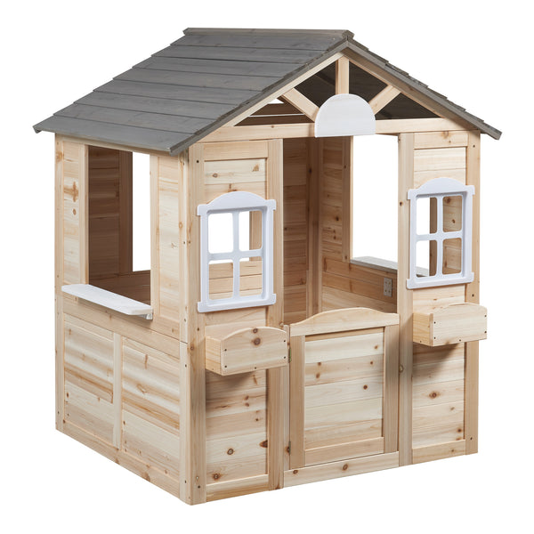 Legehus Acciano 131x113x97 cm fyrretræ [casa.pro]