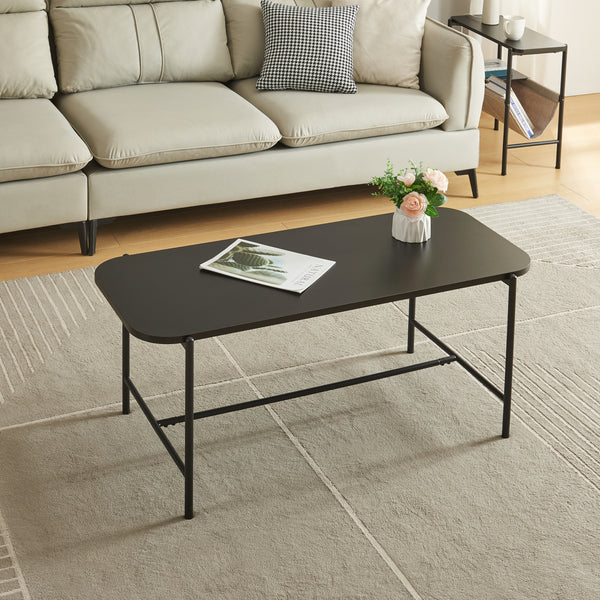 Sofabord Samnanger 110x50x45cm Sort [en.casa]