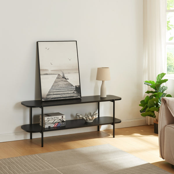 Tv-bord Samnanger 120x40x45 cm Sort [en.casa]