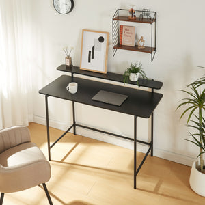 Skrivebord Samnanger 120x55x88 cm Sort [en.casa]