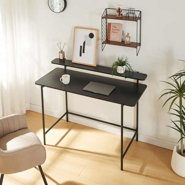 Skrivebord Samnanger 120x55x88 cm Sort [en.casa]