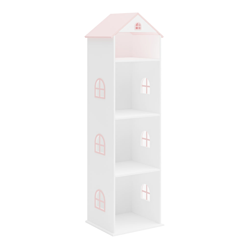 Børnehylde Vipsali 140x40x35 cm Hvid/Rosa [en.casa] - premiumXL