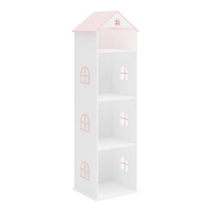Børnehylde Vipsali 140x40x35 cm hvid/pink [en.casa]