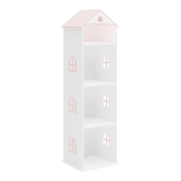 Børnehylde Vipsali 140x40x35 cm hvid/pink [en.casa]