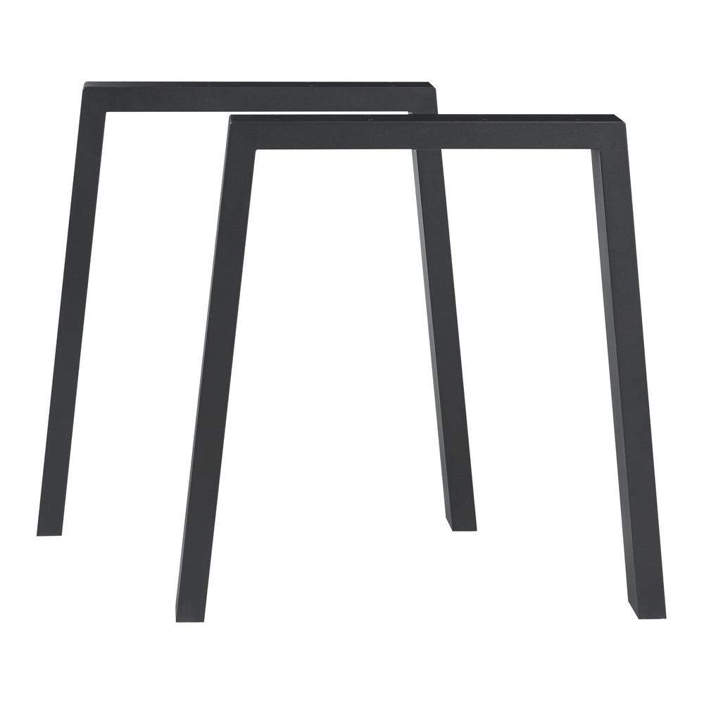 Bordstel 2 stk. Kraftisried 72x70cm Sort [en.casa] - premiumXL