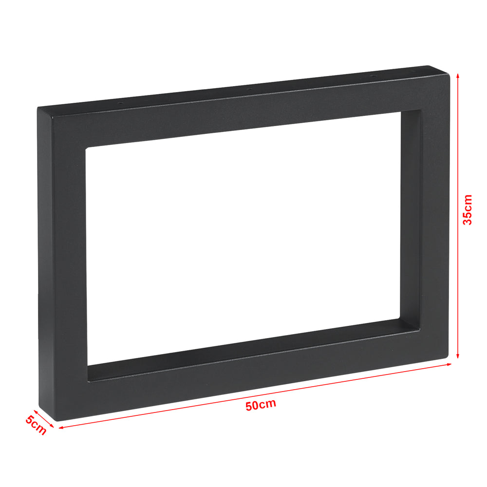 Bordstel 2 stk. Lunderskov 35x50cm Sort [en.casa] - premiumXL