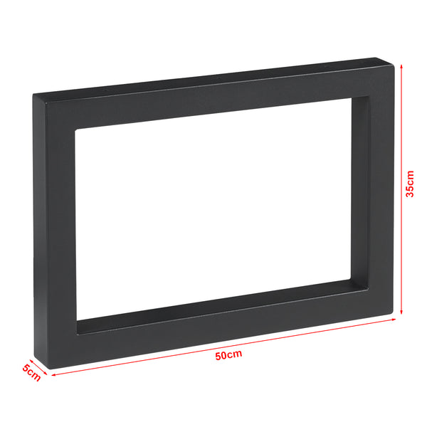 Bordstel 2 stk. sæt Lunderskov 35x50cm Sort [en.casa]