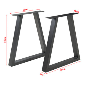 Bordstel sæt med 2 Lyngby 72x55/70cm sort [en.casa].